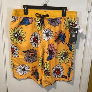 NEFF x MARVEL men's Spiderman vs Venom lightweight hybrid tropical beach shorts